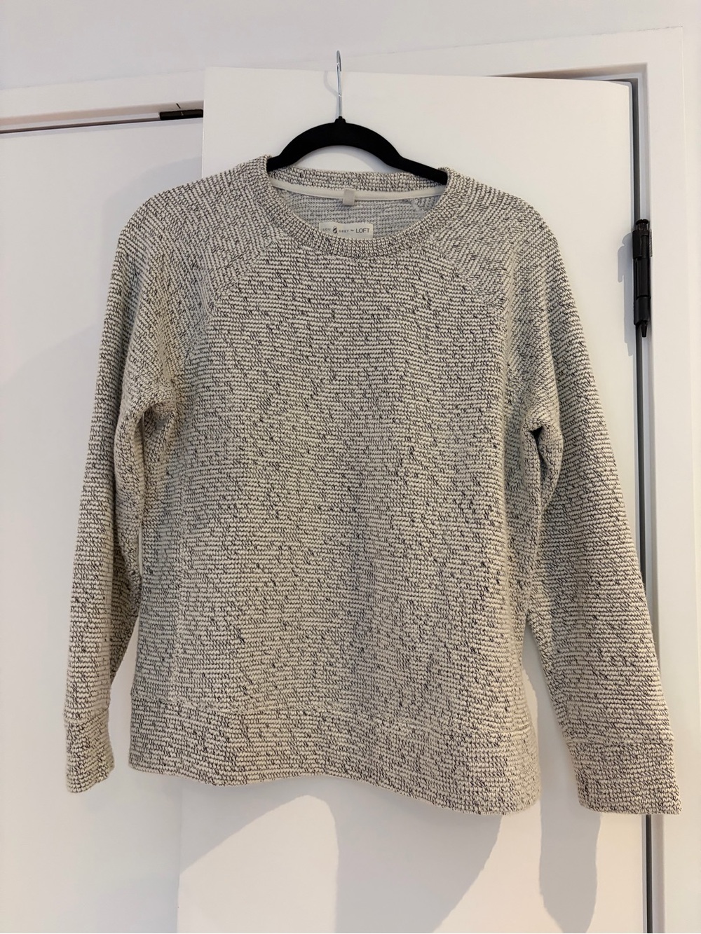 Lou & Grey for LOFT Neutral Marled Crewneck Sweater